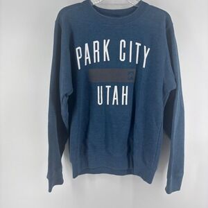 Park City Utah Crewneck Sweatshirt Blue Small Pullover Long Sleeve‎